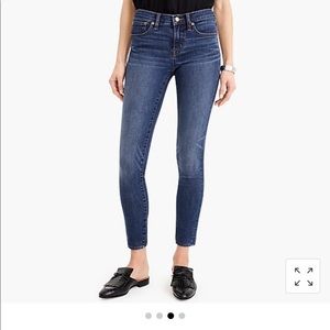 JCREW  29 midrise Toothpick blue skinny Jean